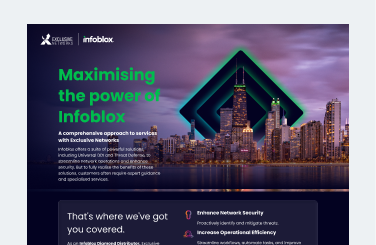 Infoblox General Services - Landing page